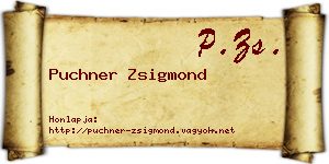 Puchner Zsigmond névjegykártya